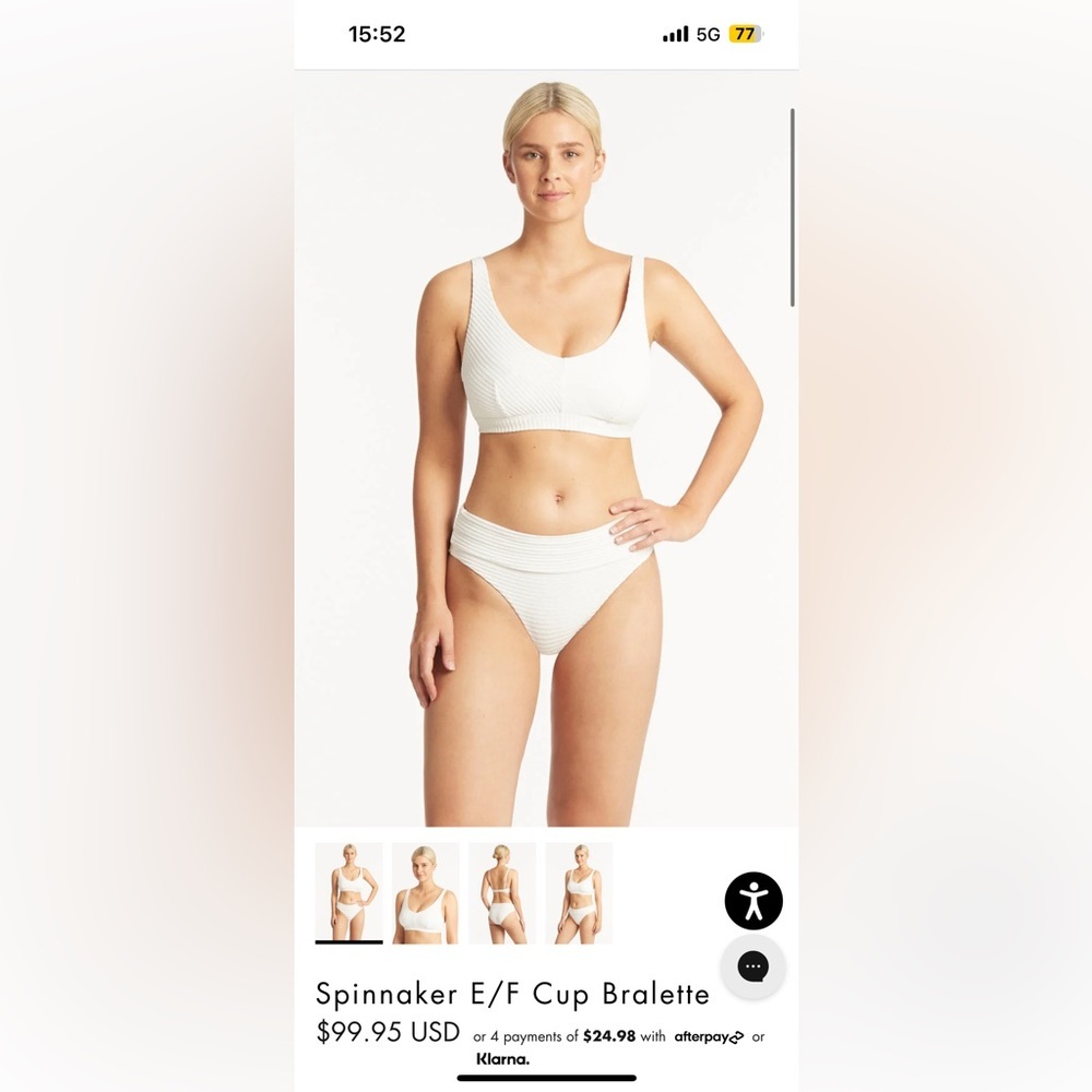 Sea level swim Australia Spinnaker E//F cup bralette